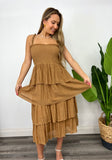 BURGESS CINAMMON RUFFLE SUN DRESS
