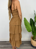 BURGESS CINAMMON RUFFLE SUN DRESS