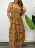 BURGESS CINAMMON RUFFLE SUN DRESS