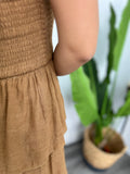BURGESS CINAMMON RUFFLE SUN DRESS