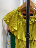 DARIA OAKER PLEATED OFF SHOULDER DR