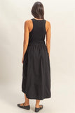 TRACE BLACK PARACHUTE DRESS