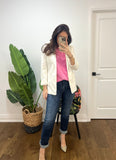 TARA ELLISON WHITE BLAZER