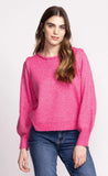 AUDREY PINK MIX SWEATER W/BRAIDED DETAIL