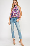 PUCCI HIGH NECK ALINE TOP