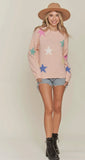 PASTEL STARS BLUSH SWEATER
