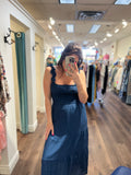 OXFORD NAVY SMOCK SUN DRESS