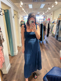 OXFORD NAVY SMOCK SUN DRESS
