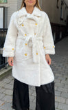OFFICER WHITE FAUX FUR JACKET