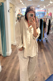 INFLUENCER LINEN OVERSIZE SHIRT