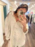 INFLUENCER LINEN OVERSIZE SHIRT