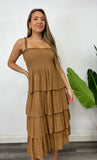 BURGESS CINAMMON RUFFLE SUN DRESS