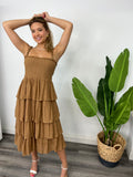 BURGESS CINAMMON RUFFLE SUN DRESS