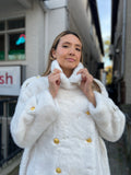 OFFICER WHITE FAUX FUR JACKET