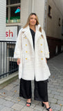 OFFICER WHITE FAUX FUR JACKET