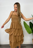 BURGESS CINAMMON RUFFLE SUN DRESS