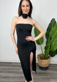 CARACAS CROQUET BLACK TUBE DRESS