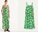 GREEN PINEAPPLES FLOWY MAXI DR