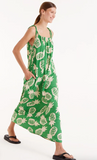 GREEN PINEAPPLES FLOWY MAXI DR