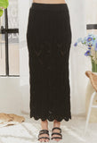 HAILEY STRETCH COTTON KNIT LONG SKIRT