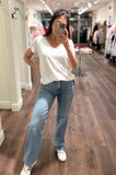 DELUCA WHITE BURNOUT V TEE