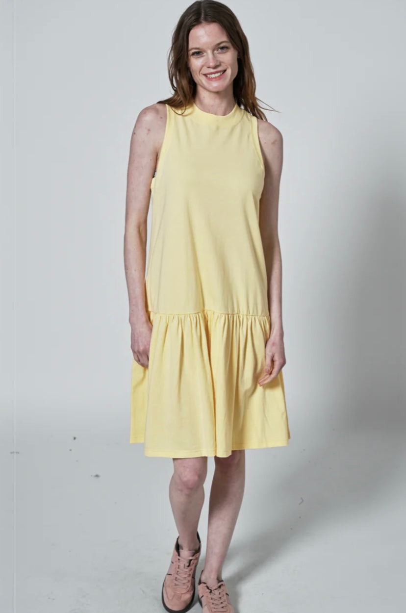 LUCIE YELLOW HIGH NECK TENNIS DRESS | Sustainable Fashion | Boa Boutique LUCIE YELLOW HIGH NECK TENNIS DRESS | Sustainable Fashion | Boa Boutique