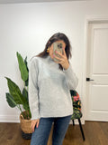 ANISTON GREY FUNNEL CLASSIC SWEATER