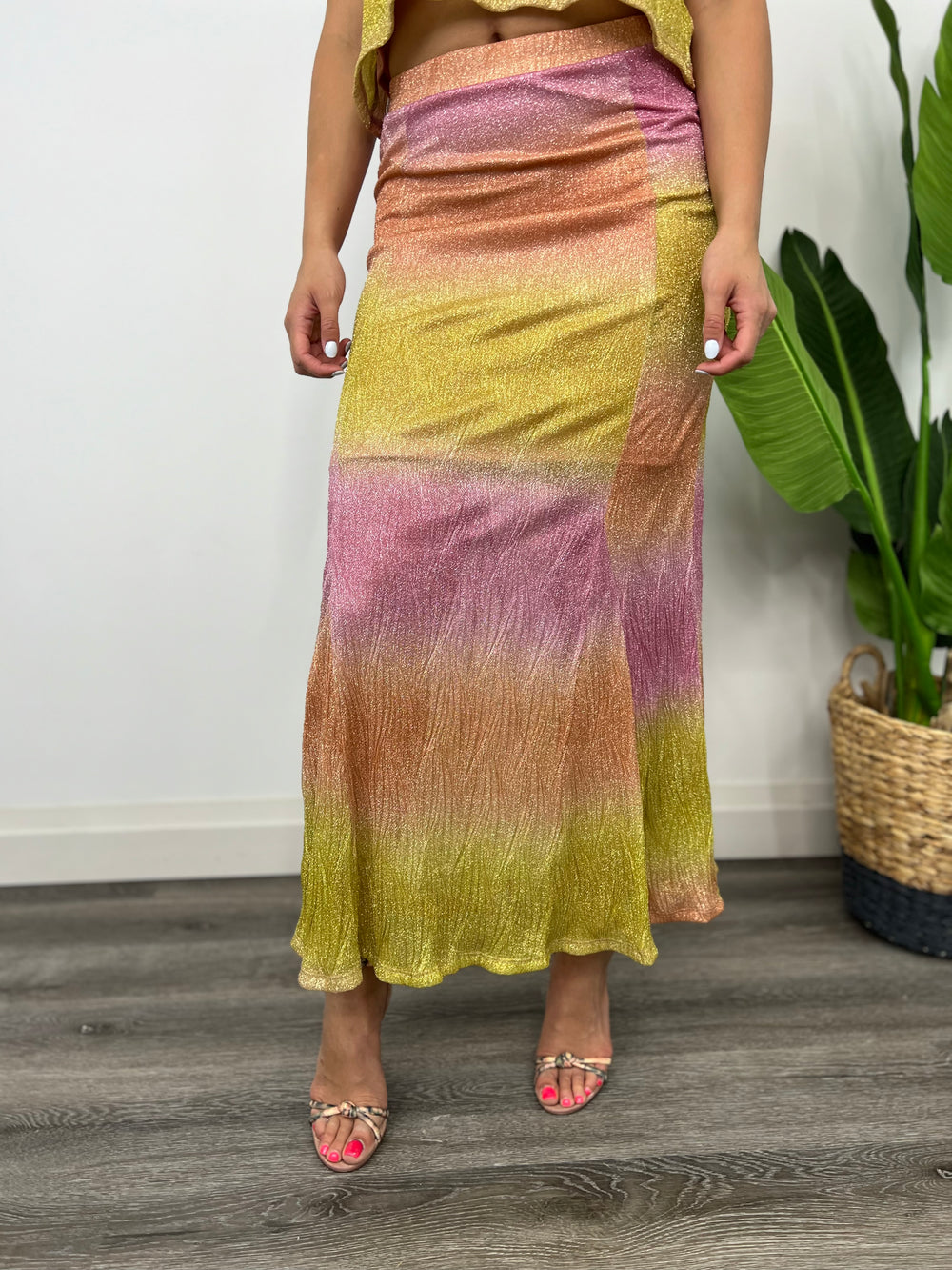 GLAM ON SKIRT METALLIC OMBRE