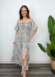 SWEET DARLING CHEETAH MAXI BLK WHITE