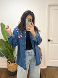 JEWEL COLOURS DENIM SHIRT