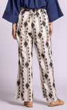 SANCOLA EMBROIDERED QUILT TAN NAVY PANT
