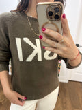 SKI SEPIA COFFEE SHORT SWEATER