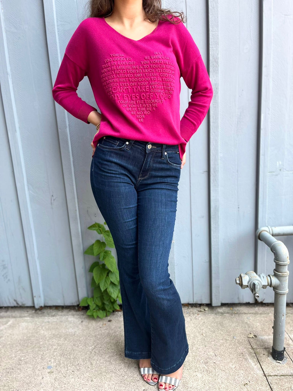 "YOU'RE TOO GOOD" MAGENTA KNIT TOP
