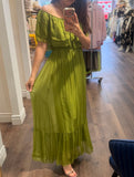 BANDAGE SILK TIER MAXI DR
