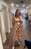 AMPERE DRESS BROWN MIDAXI
