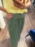PULL ON GREEN LINEN SUMMER