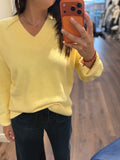 LEMON ICING VNECK SOFT SWEATER