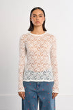YOUNG ALL STRETCH LACE L/S TOP
