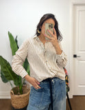 SAPPH STRIPE BUTTON DOWN