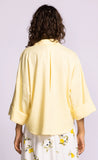 YELLOW LINEN OVERSIZE SHIRT