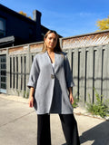 AMY 80S GREY BUCKLE CARDIGAN