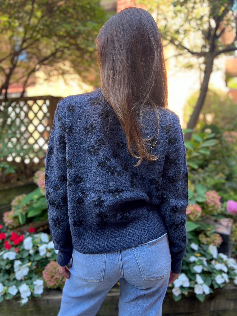 MALAGA MIDNIGHT FLORAL SWEATER