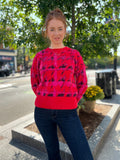 RED PINK SOFT DISCO SWEATER