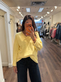 LEMON ICING VNECK SOFT SWEATER