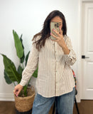 SAPPH STRIPE BUTTON DOWN
