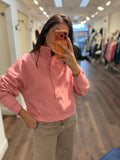 PINK BUTTONS SWEATSHIRT HENLEY