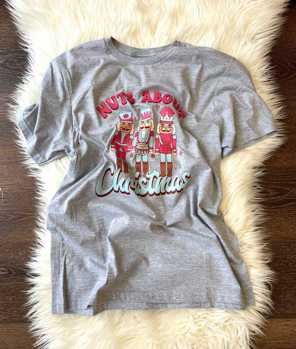 NUTS ABOUT CHRISTMAS GREY TEE