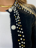 PEARL ROAD BEDAZZLED CARDI