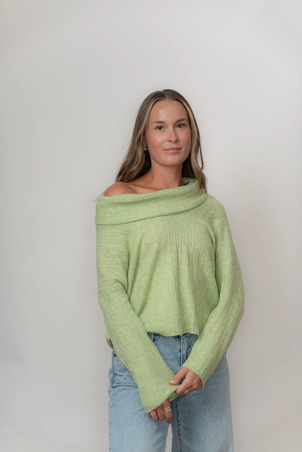 COCO COWL ICE LIME RECYCLED YARN