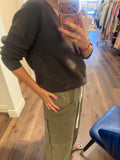 JENNY SOFT BROWN VNECK SWEATER